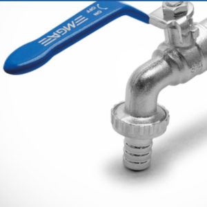 Torneira de jardim um quarto de polegada de volta MGA é uma válvula de esfera com descarga angular