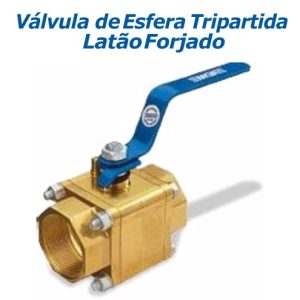 válvula de esfera tripartdida latão forjado